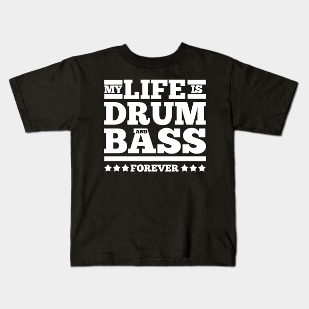 Drum Bass Quote Kids T-Shirt by Imutobi